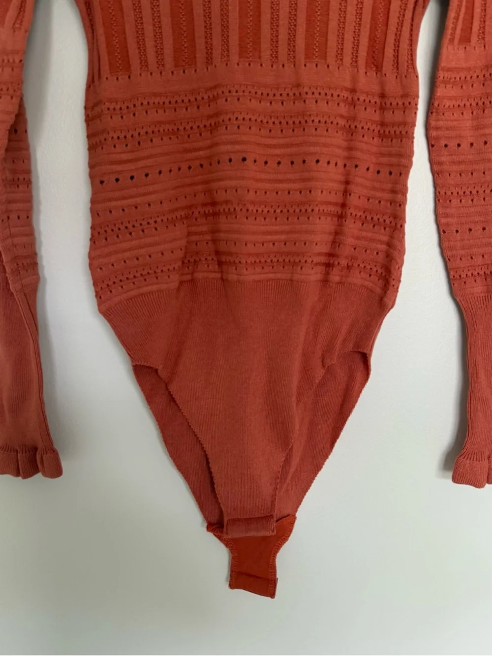 Free People Orange “Pointelle Me About It